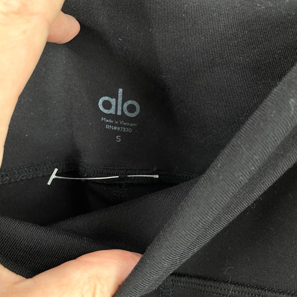Alo Yoga Black Juneberry Pink High Rise Mesh Full Length Elevate Leggings Size S View 4